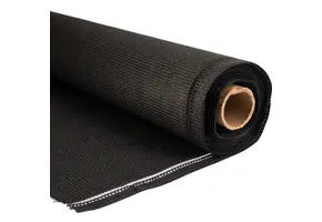 Winddoek op rol 150 cm zwart