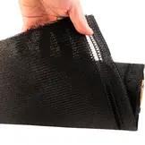 Winddoek op rol 150 cm 180g/m2 zwart fijnmazig