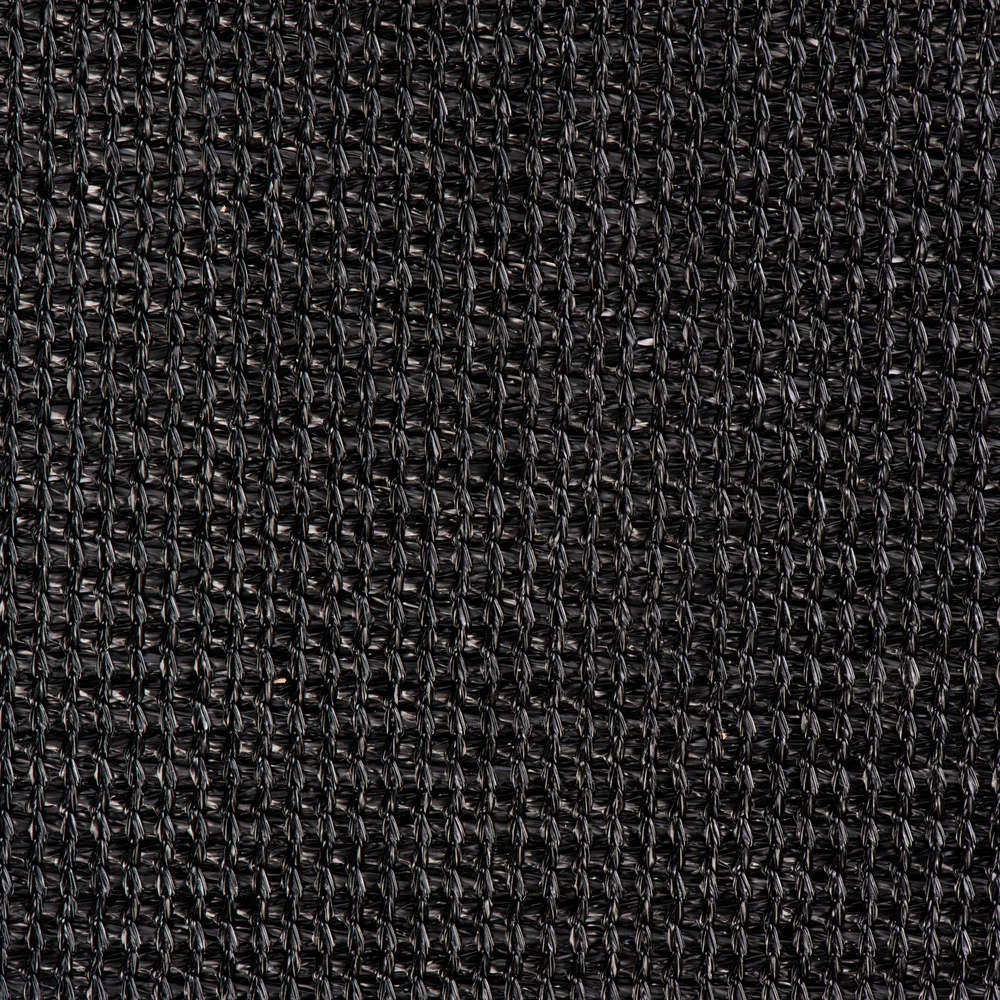 Winddoek op rol 150 cm 180g/m2 zwart fijnmazig