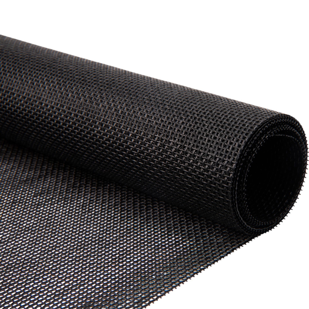 Pvc gaasdoek / meshdoek / gaasnet - 250gr Zwart - 75% windreductie - per meter