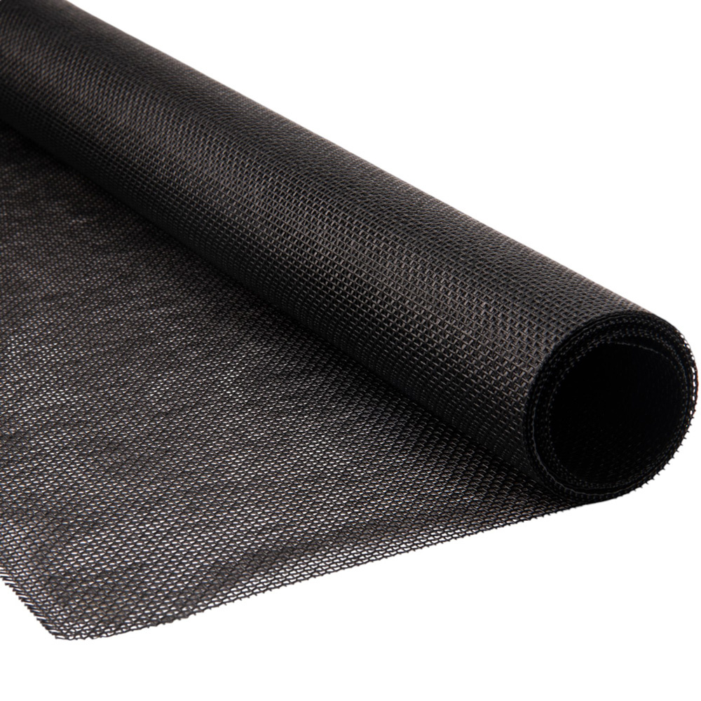 Pvc gaasdoek / meshdoek / gaasnet - 250gr Zwart - 75% windreductie - per meter