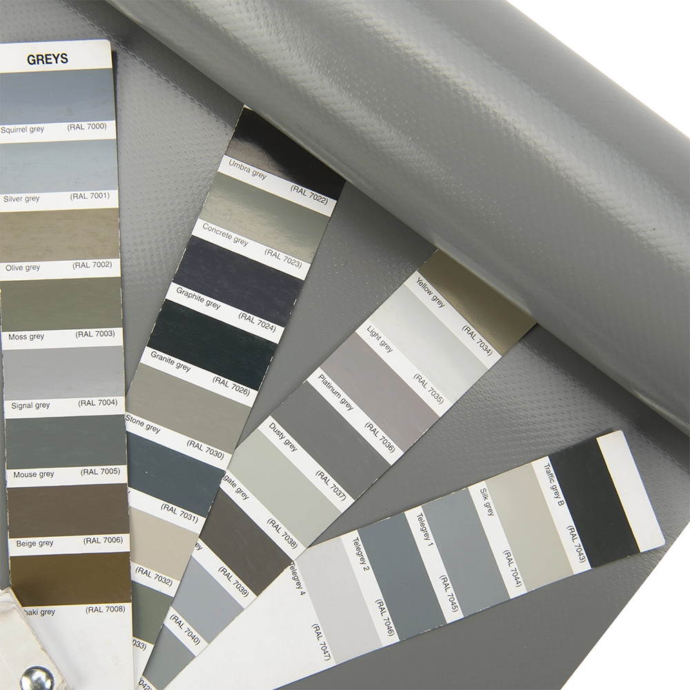 Pvc zeildoek - 900gr Panama Stofgrijs 7037 vrachtwagenzeil - per meter