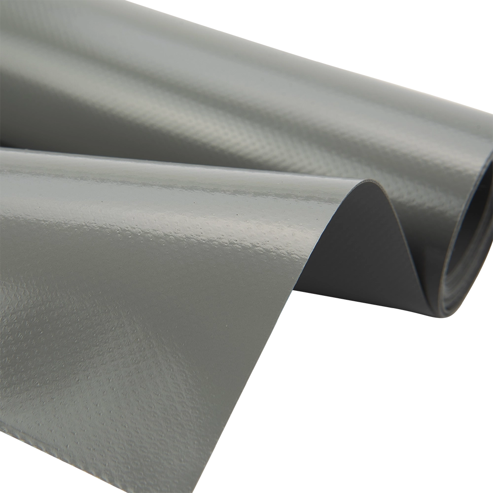 Pvc zeildoek - 900gr Panama Stofgrijs 7037 vrachtwagenzeil - per meter