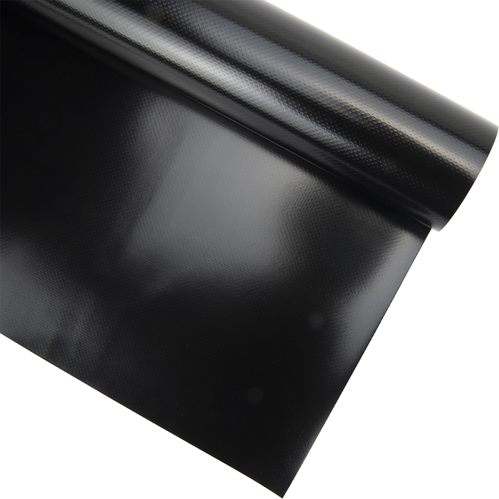 Pvc zeildoek - 900gr Panama Gitzwart 9005 vrachtwagenzeil - per meter