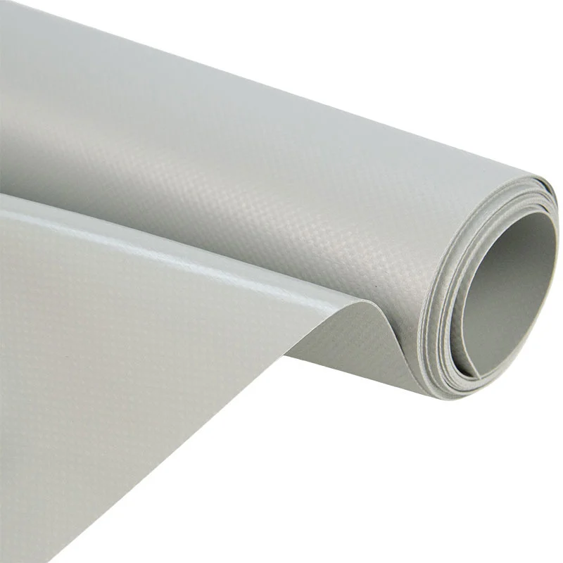 Pvc zeildoek - 650gr Lichtgrijs 7035 Glans - per meter of rol