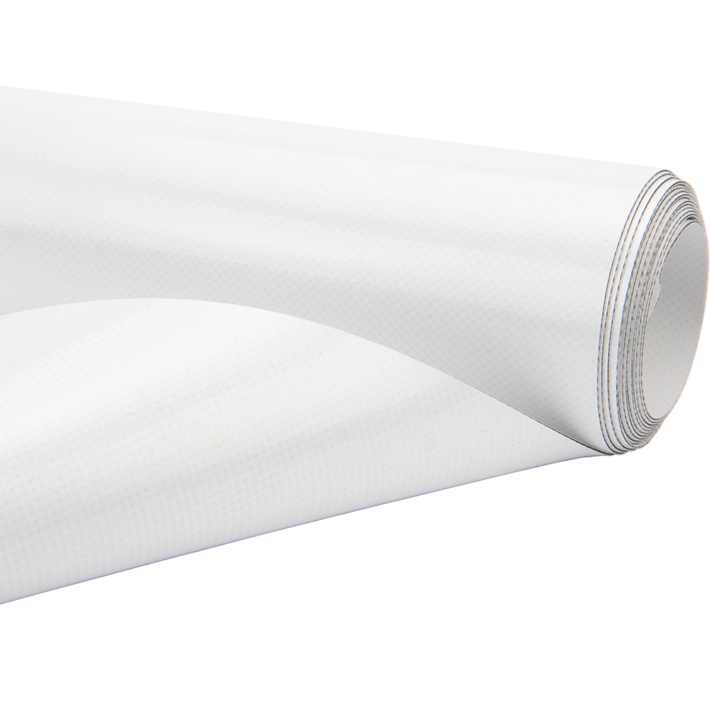 Pvc zeildoek - 750gr Wit Verduisterend (Opaak - Black-out) B1 - per meter