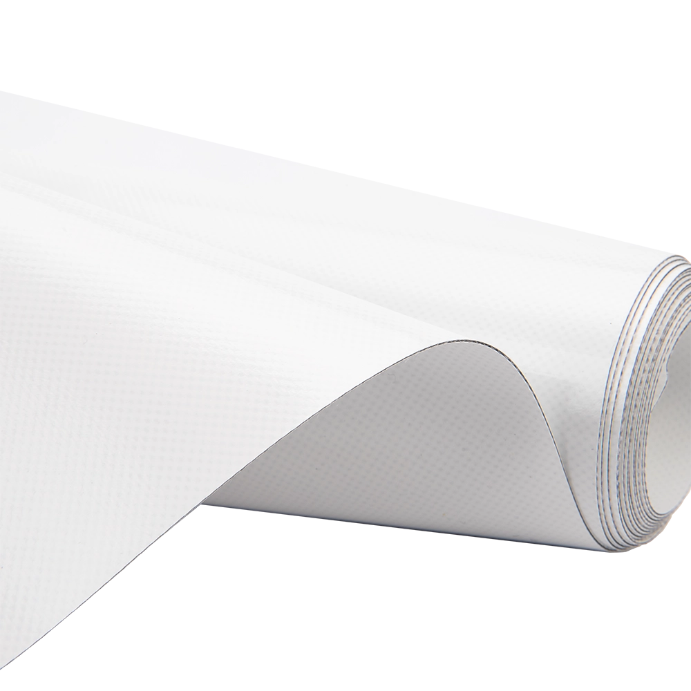 Pvc zeildoek - 750gr Wit Verduisterend (Opaak - Black-out) B1 - per meter