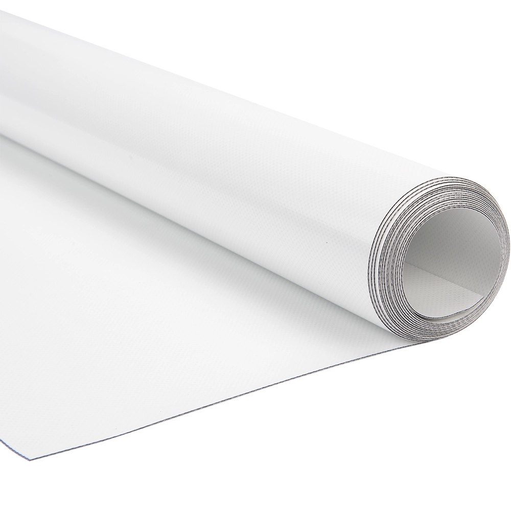 Pvc zeildoek - 750gr Wit Verduisterend (Opaak - Black-out) B1 - per meter