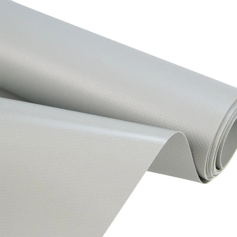 Pvc zeildoek - 430gr Lichtgrijs 7035 Glans - per meter of rol