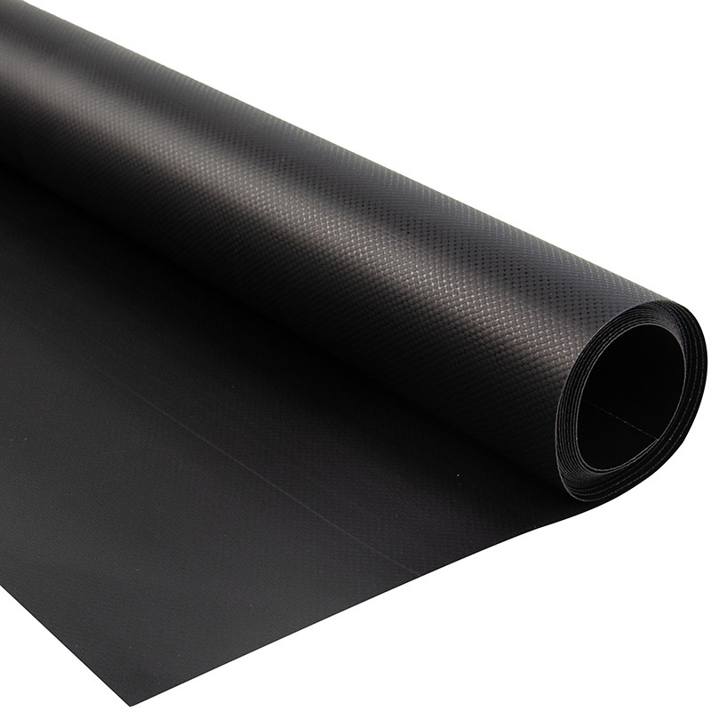 Pvc zeildoek - 650gr Zwart 9005 Mat - per meter of rol