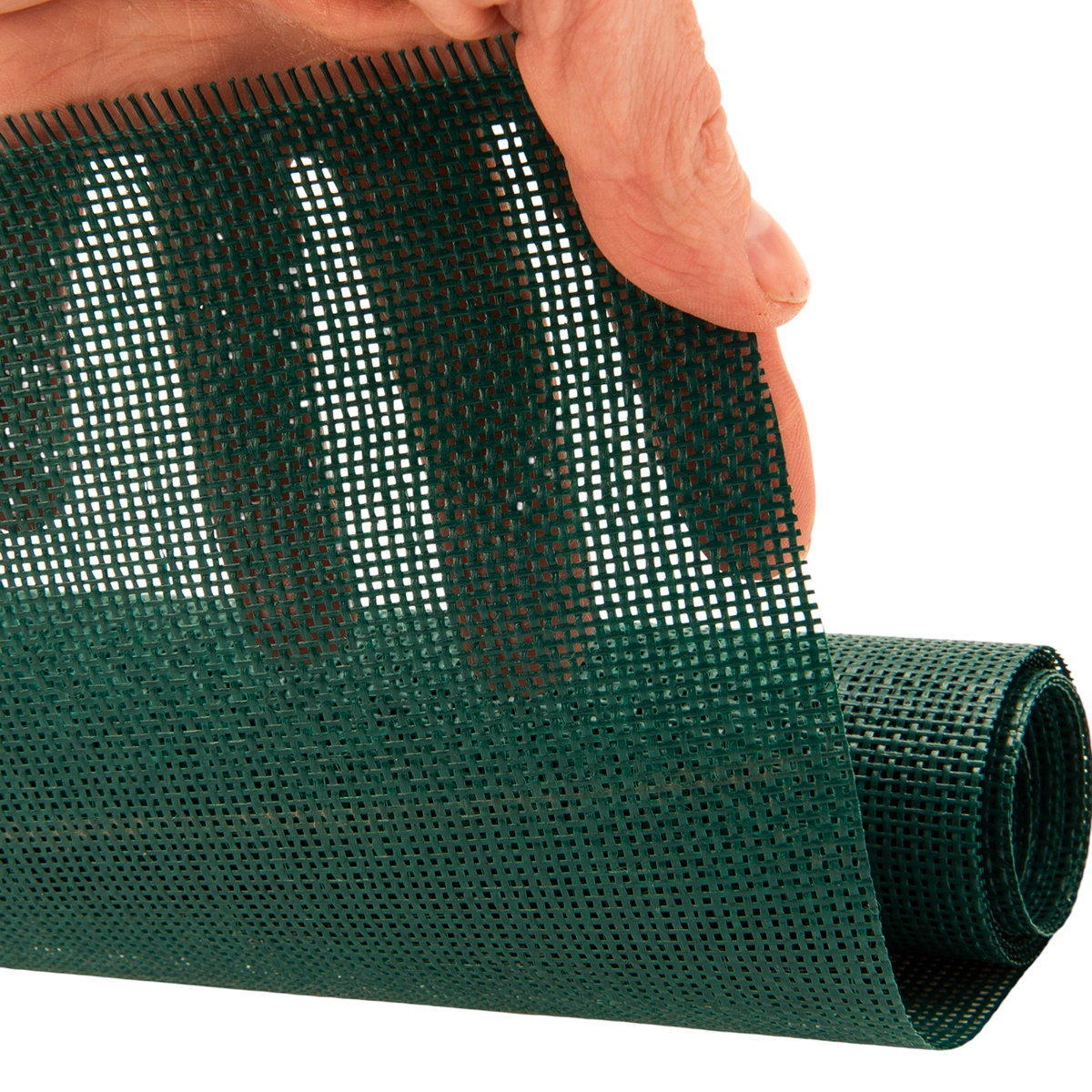 Pvc gaasdoek / meshdoek / gaasnet - 250gr Groen - 85% windreductie - per meter