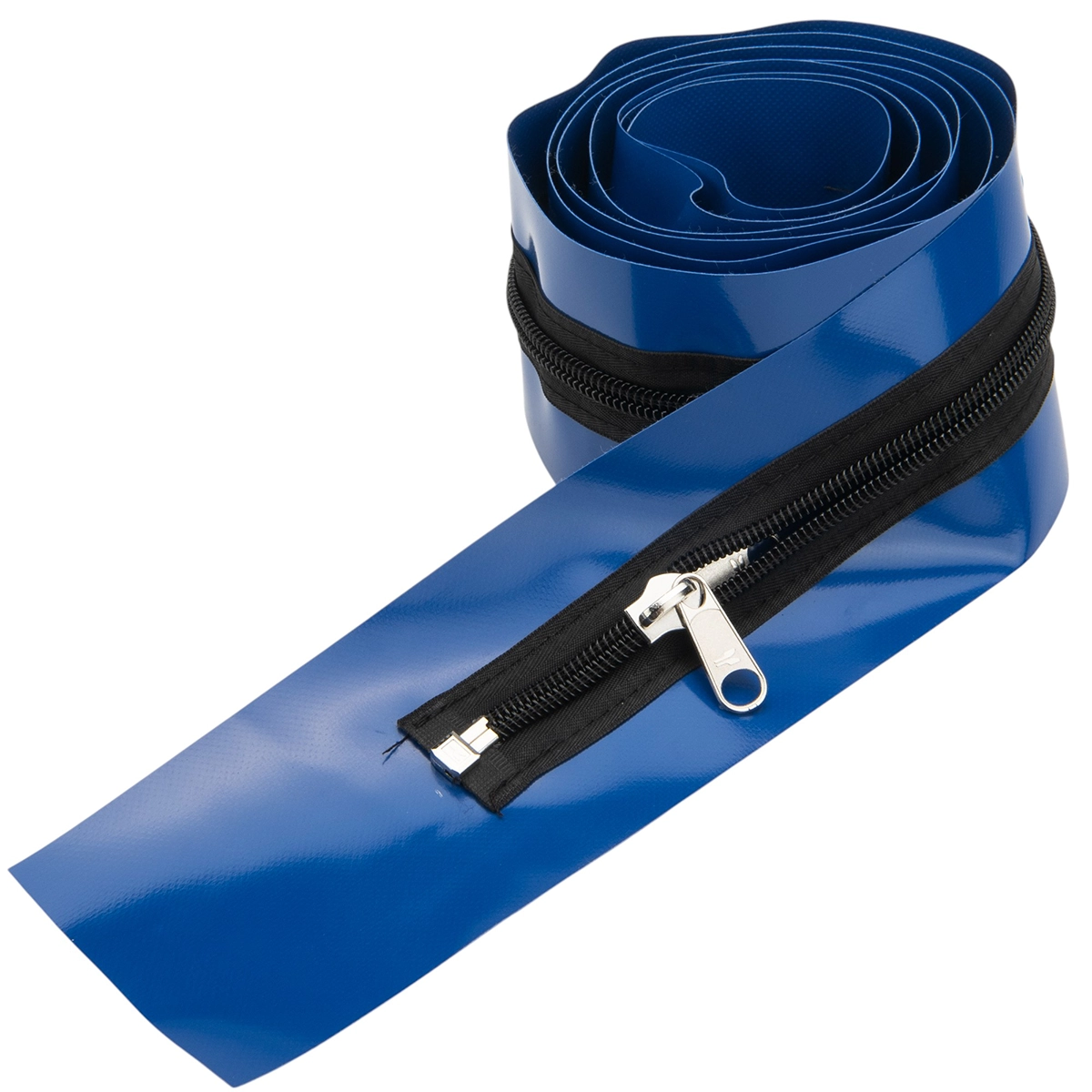 Rits in pvc gestikt 250cm blauw Kroko lijmbaar voor verandazeil