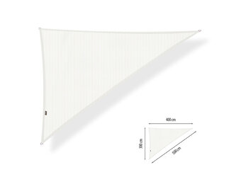 Schaduwdoek 3x4x5 driehoek 90 graden Artic White