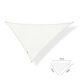 Schaduwdoek 2,5x3x3,5 driehoek ongelijk Arctic white