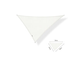 Schaduwdoek 2,5x3x3,5 driehoek ongelijk Arctic white