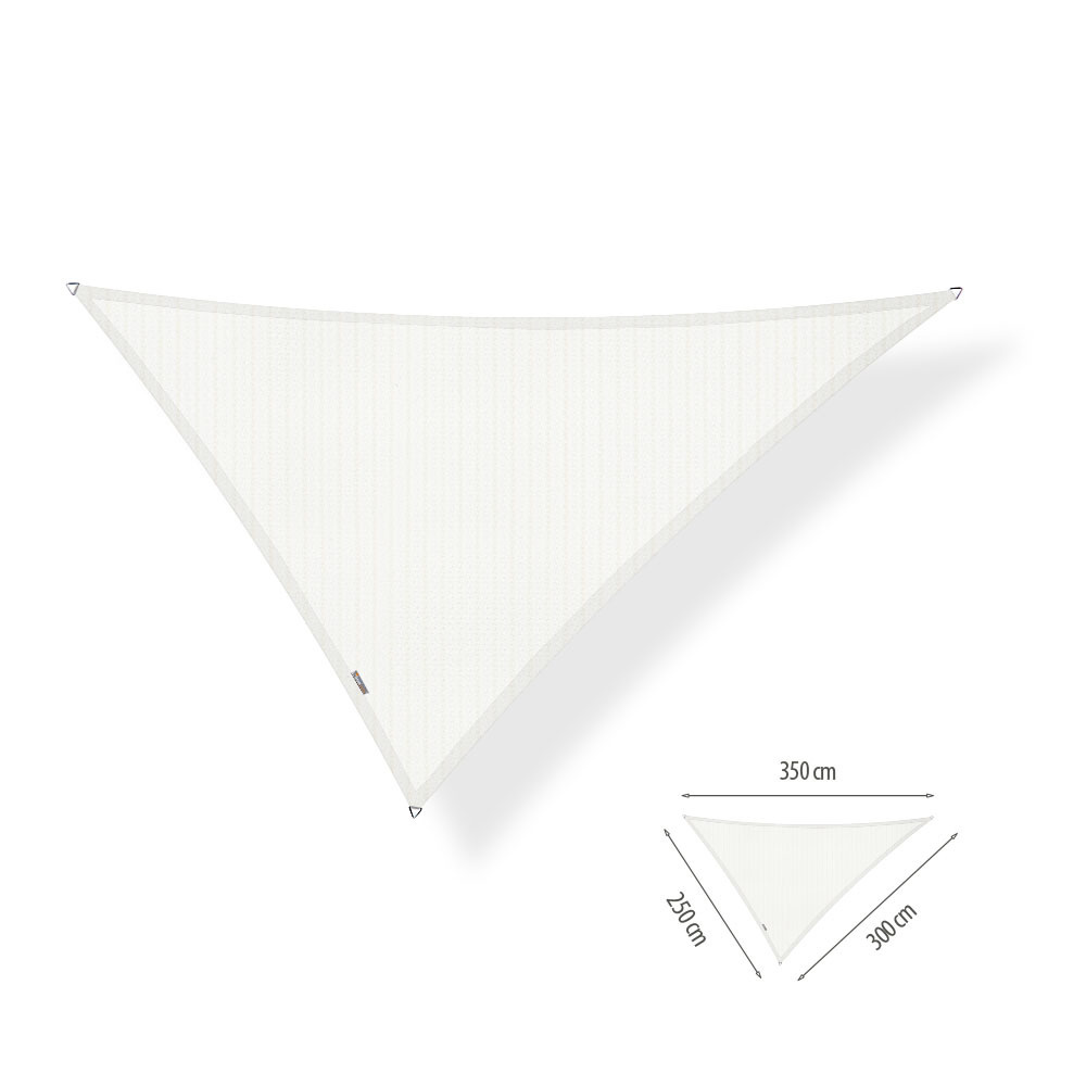 Schaduwdoek 2,5x3x3,5 driehoek ongelijk Arctic white