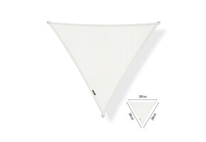 Schaduwdoek 2x2x2 driehoek gelijkzijdig Arctic white