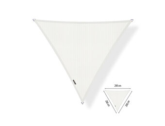 Schaduwdoek 2x2x2 driehoek gelijkzijdig Arctic white