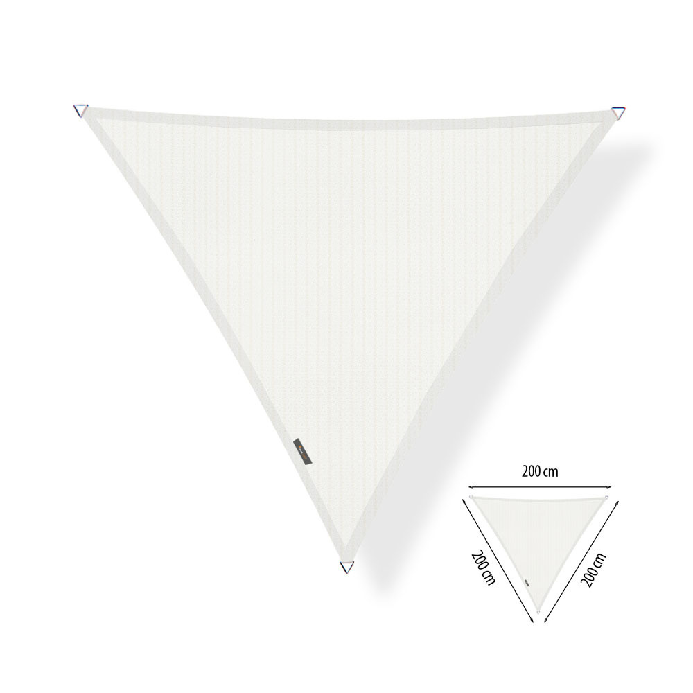 Schaduwdoek 2x2x2 driehoek gelijkzijdig Arctic white