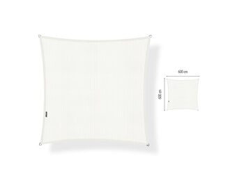 Schaduwdoek 6x6 vierkant Arctic white