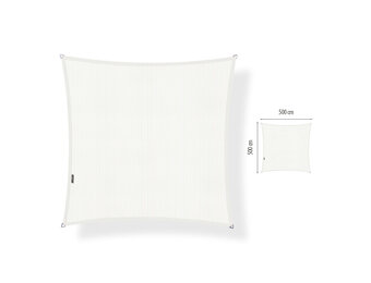 Schaduwdoek 5x5 vierkant Arctic white