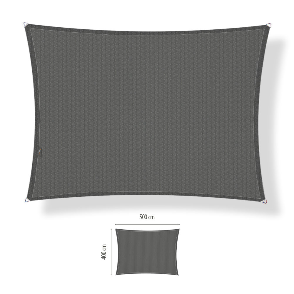 Schaduwdoek 4x5 rechthoek Cool grey