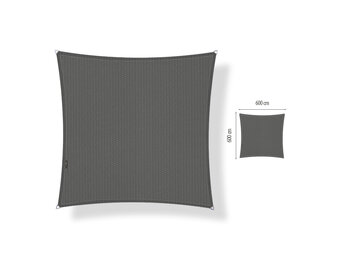 Schaduwdoek 6x6 vierkant Cool grey