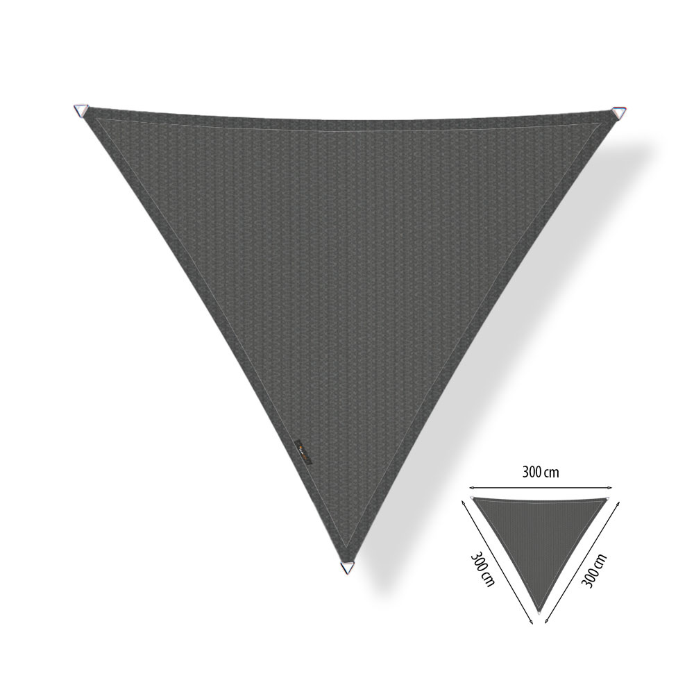 Schaduwdoek 3x3x3 driehoek gelijkzijdig Cool grey