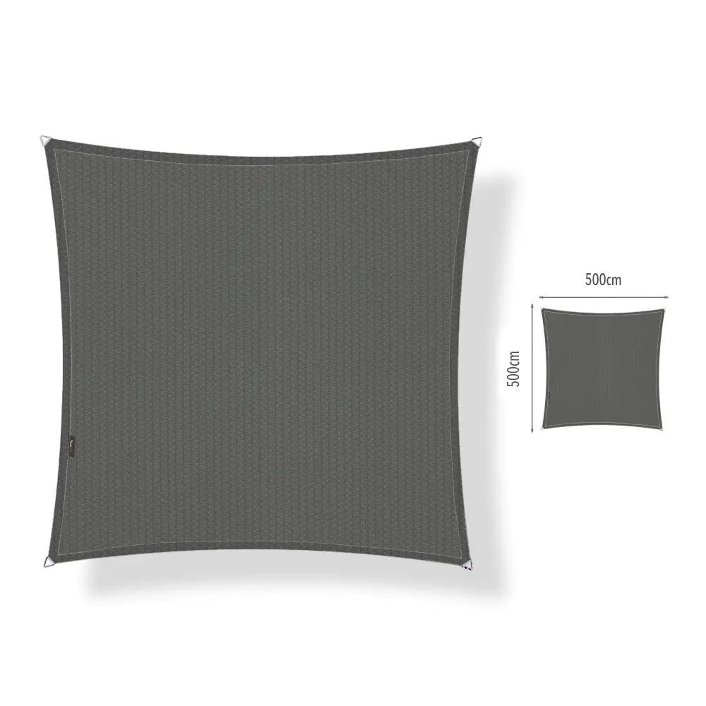 Schaduwdoek 5x5 vierkant Cool grey