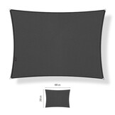 Schaduwdoek 2x4 rechthoek Classic black