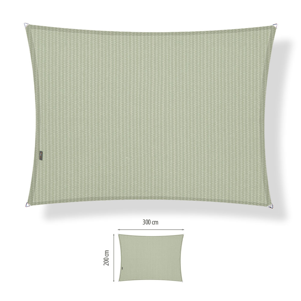 Schaduwdoek 2x3 rechthoek Moonstone green
