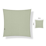 Schaduwdoek vierkant 3,6x3,6 Moonstone green