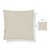 Schaduwdoek vierkant 3x3 Sahara sand