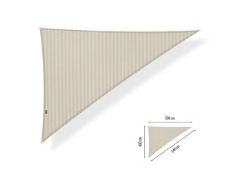 Schaduwdoek 4x5x6,4 driehoek 90 graden Sahara sand