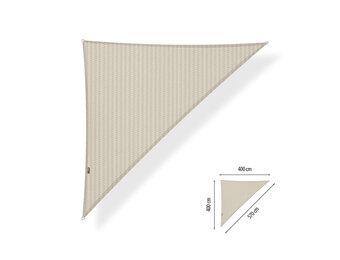 Schaduwdoek 4x4x5,7 driehoek 90 graden Sahara sand