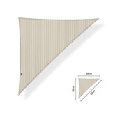 Schaduwdoek driehoek 90 graden 3x3x4,2 Sahara sand