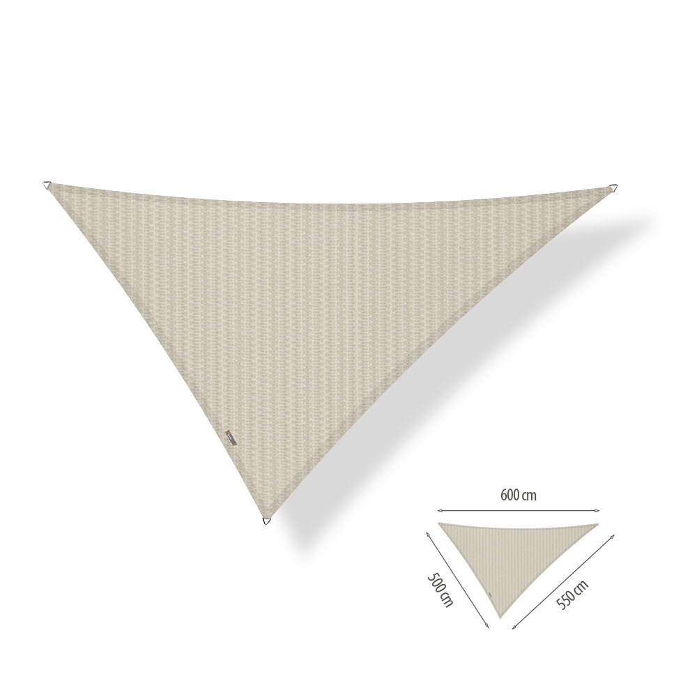 Schaduwdoek driehoek ongelijkzijdig 5x5,5x6 Sahara sand