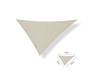 Schaduwdoek 3,5x4x4,5 driehoek ongelijk Sahara sand