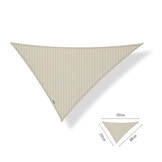 Schaduwdoek driehoek ongelijkzijdig 2,5x3x3,5 Sahara sand
