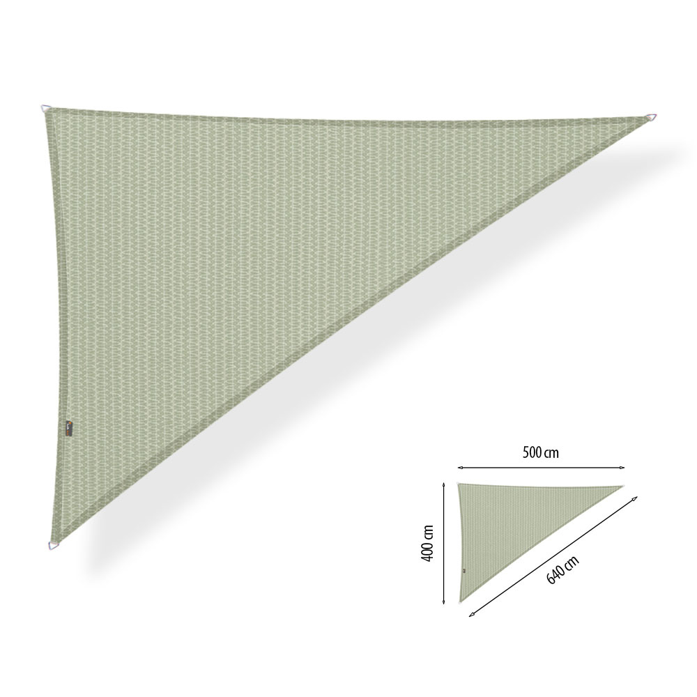 Schaduwdoek driehoek 90 graden 4x5x6,4 Moonstone green