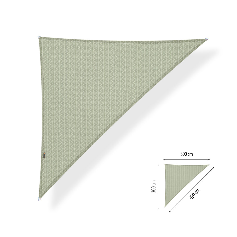 Schaduwdoek driehoek 90 graden 3x3x4,2 Moonstone green