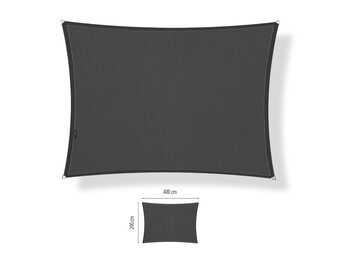 Schaduwdoek 2x4 rechthoek Carbon grey