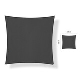 Schaduwdoek 5x5 vierkant Carbon grey