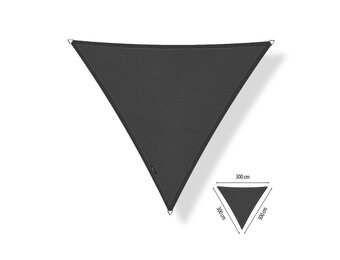 Schaduwdoek 3x3x3 driehoek gelijkzijdig Carbon grey