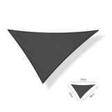 Schaduwdoek driehoek ongelijkzijdig 2,5x3x3,5 Carbon grey