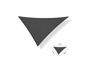 Schaduwdoek 2,5x3x3,5 driehoek ongelijk Carbon grey