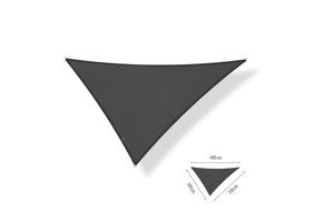 Schaduwdoek 3x3,5x4 driehoek ongelijk Carbon grey