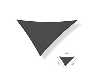 Schaduwdoek 3x3,5x4 driehoek ongelijk Carbon grey