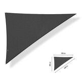 Schaduwdoek driehoek 90 graden 4x5x6,4 Carbon grey
