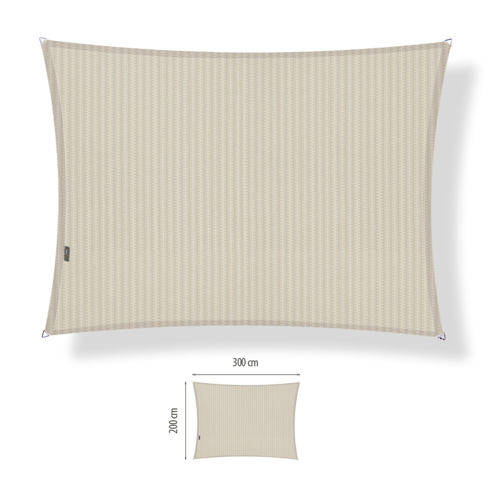 Schaduwdoek waterdicht 2x3 rechthoek Sand